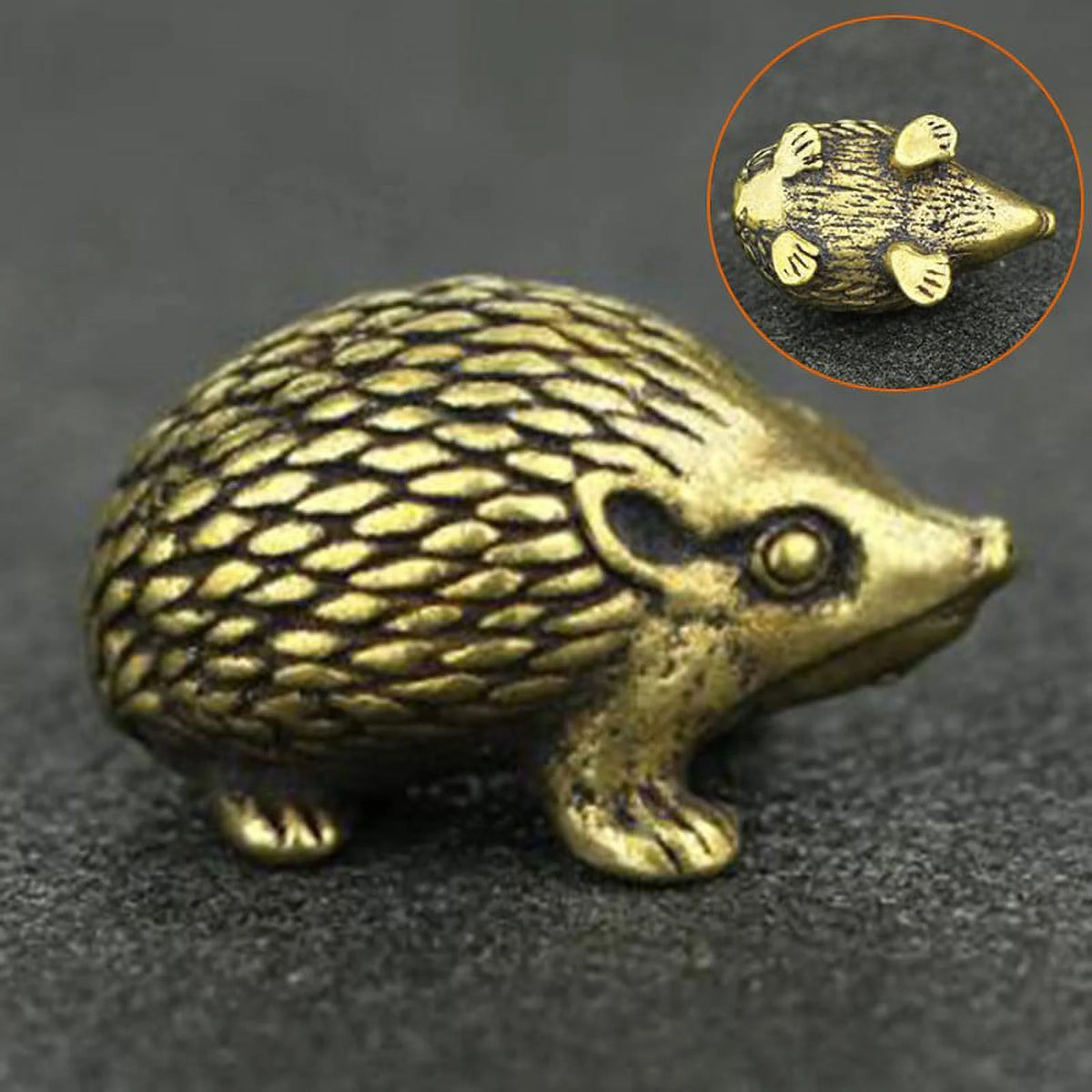 Brass Hedgehog Statue Home Decor Ornaments Q159273