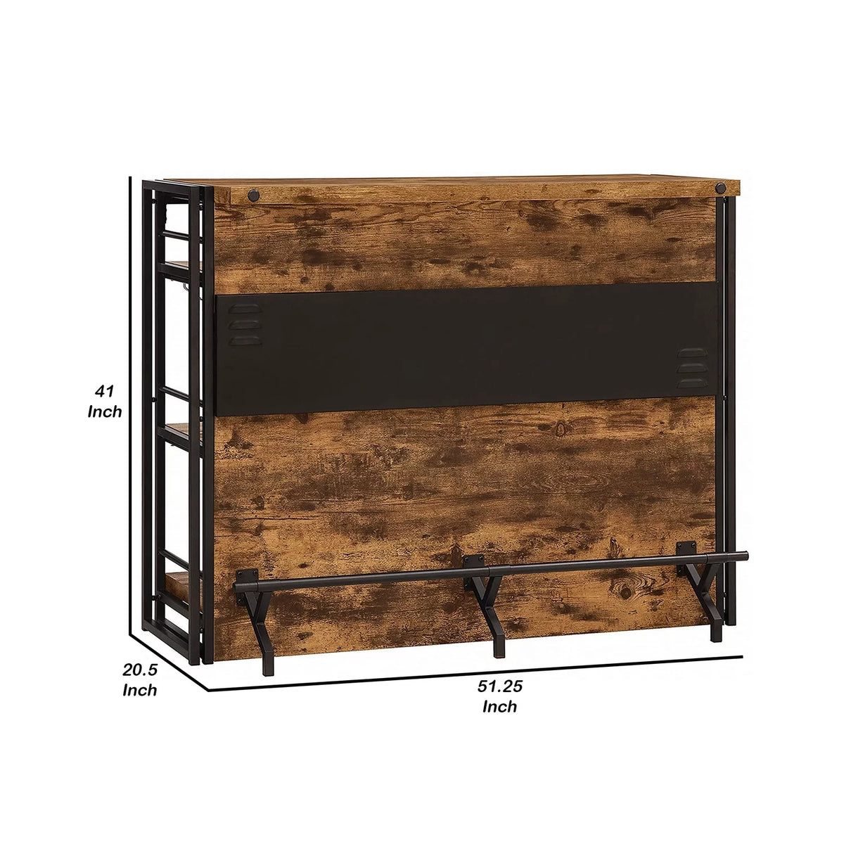 Wooden Bar Unit with Stemware Rack H1603