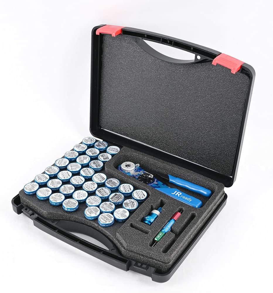 Eight Indent Crimping Tool Kit with 37 Positioner and GO NO GO GAUGE V2961