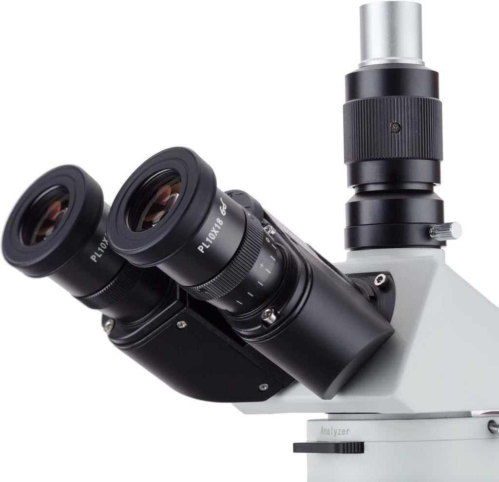 40x-800x Polarizing Metallurgical Microscope with Top and Bottom Lights and 18MP USB3.0 Camera V34360
