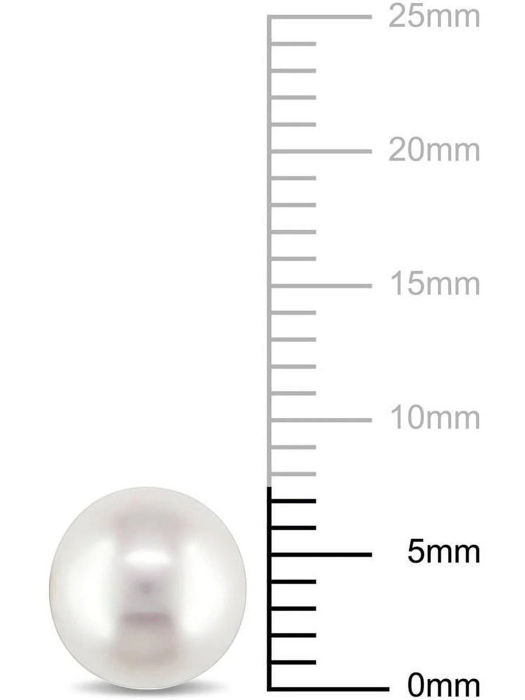 White Round Cultured Pearl 14kt Yellow Gold Stud Earrings J7244