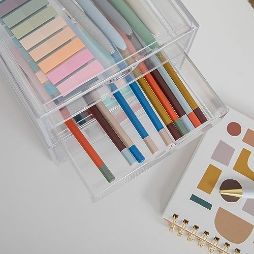 2 Pack Stackable Plastic Desk Organizers V444447
