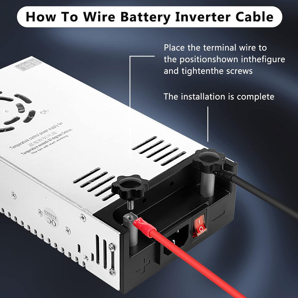 110V AC to 12V DC Converter Power Supply Adapter, 50A 600W, Pack of 2 W228