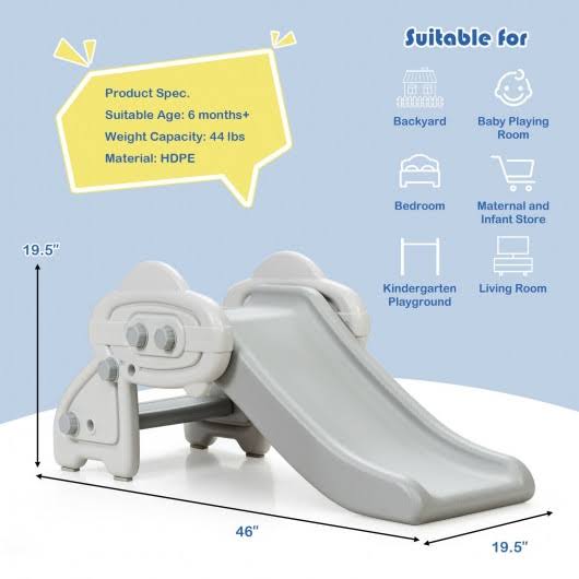 Freestanding Baby Mini Play Climber Slide Set with Anti-Slip Foot Pads Z1256