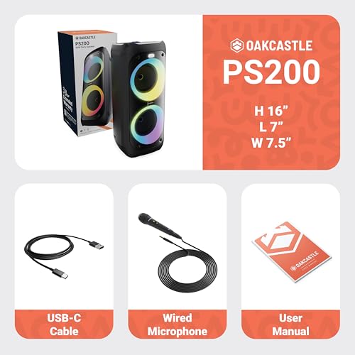 Portable Bluetooth Party Speaker with Wired Microphone M729600