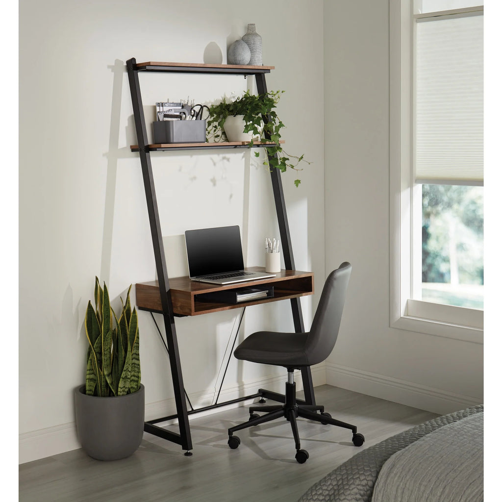 35"W Leaning Computer Desk K39721