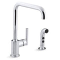 Two-Hole Kitchen Sink Faucet with Sidespray C11040