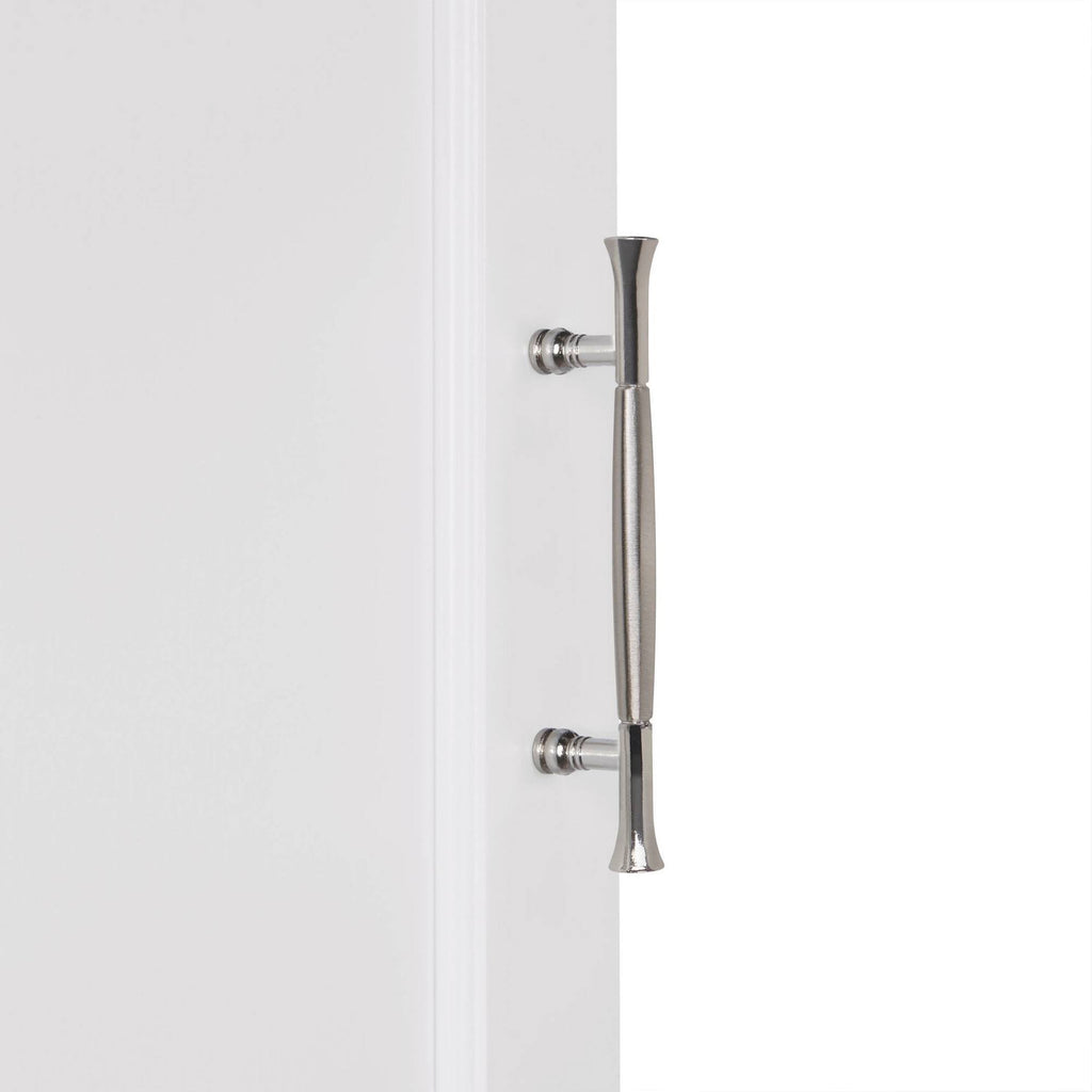 White Two Door Wall Cabinet with Open Shelf F58480
