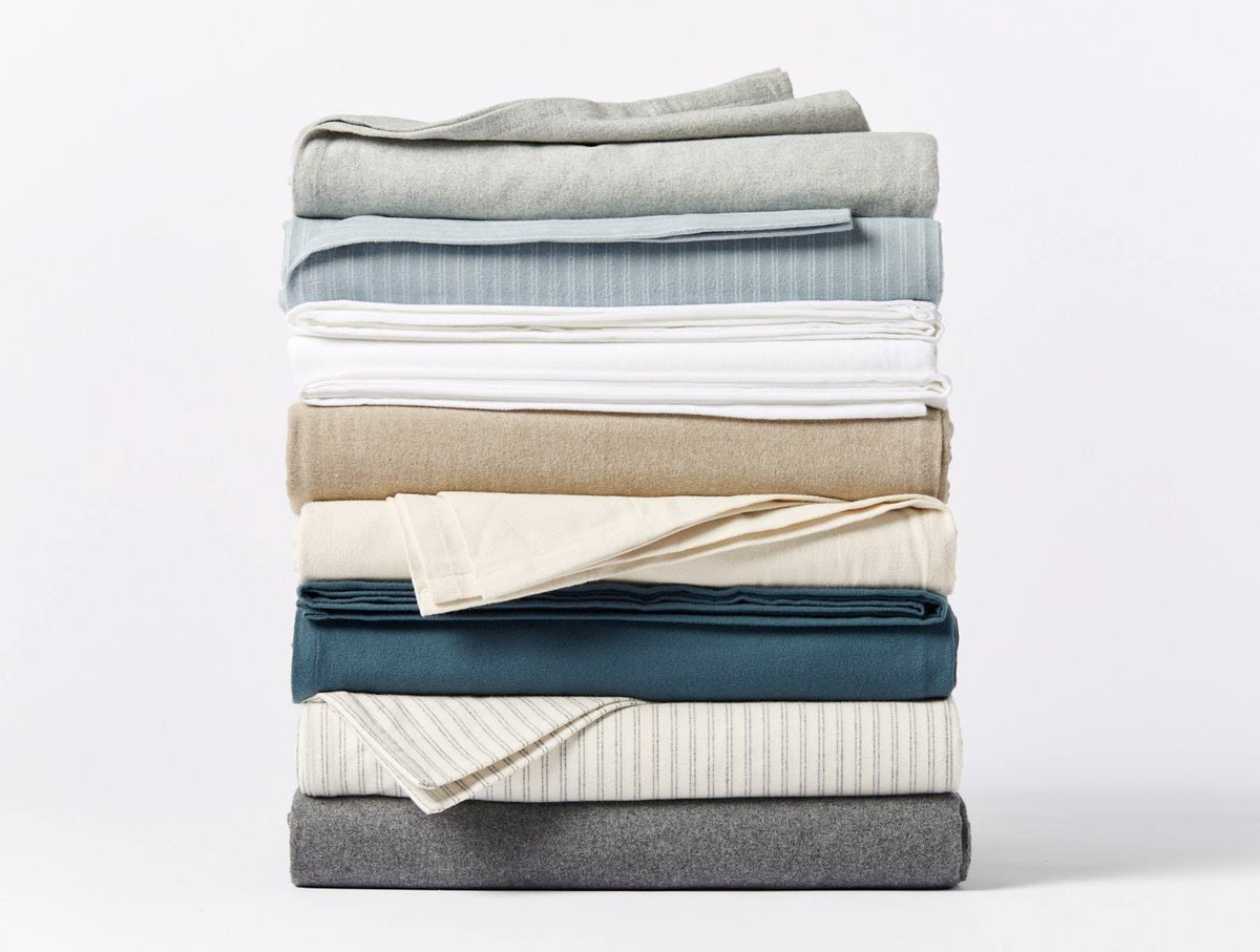 Full Organic Flannel Fitted Sheet Alpine White Q17572