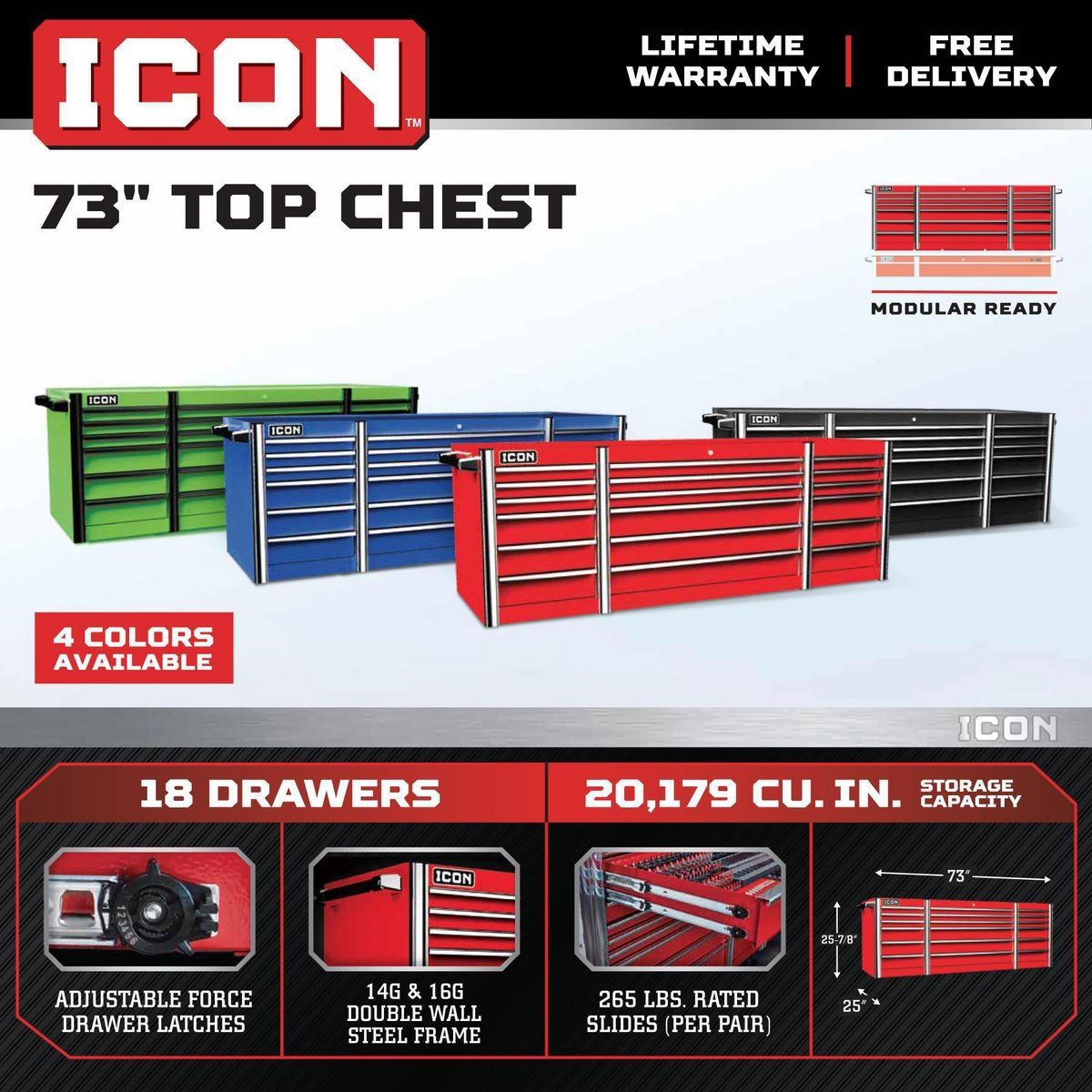 73 in. Top Chest W3512