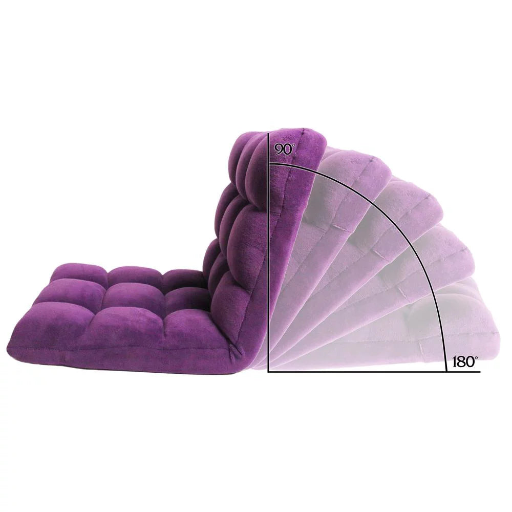 Purple Microfiber Quilted Recliner Chair D84499