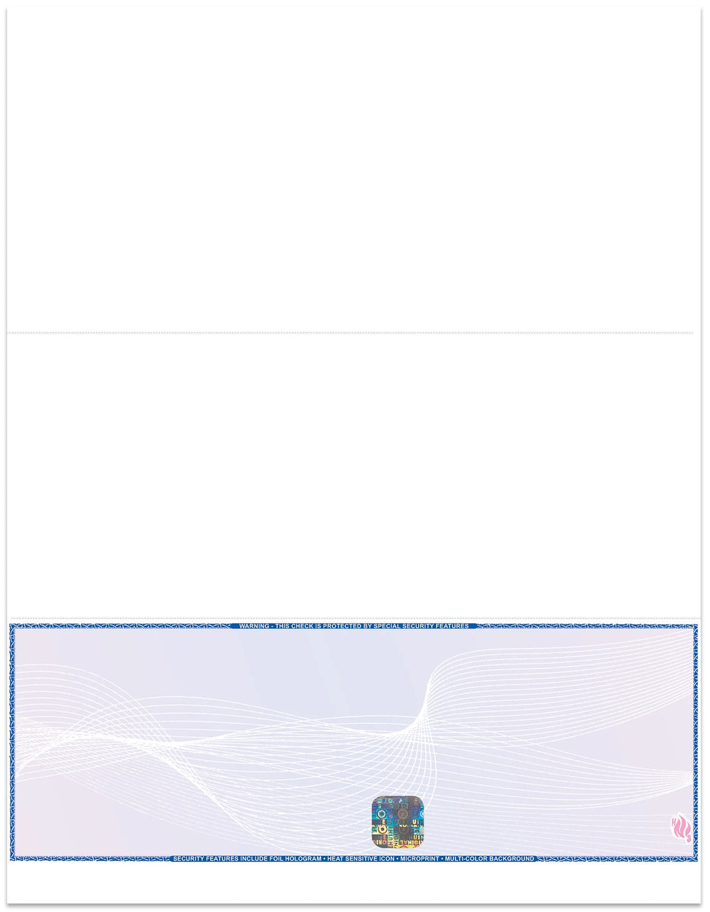 500 Sheets Blue/Maroon Hologram Business Checks N844