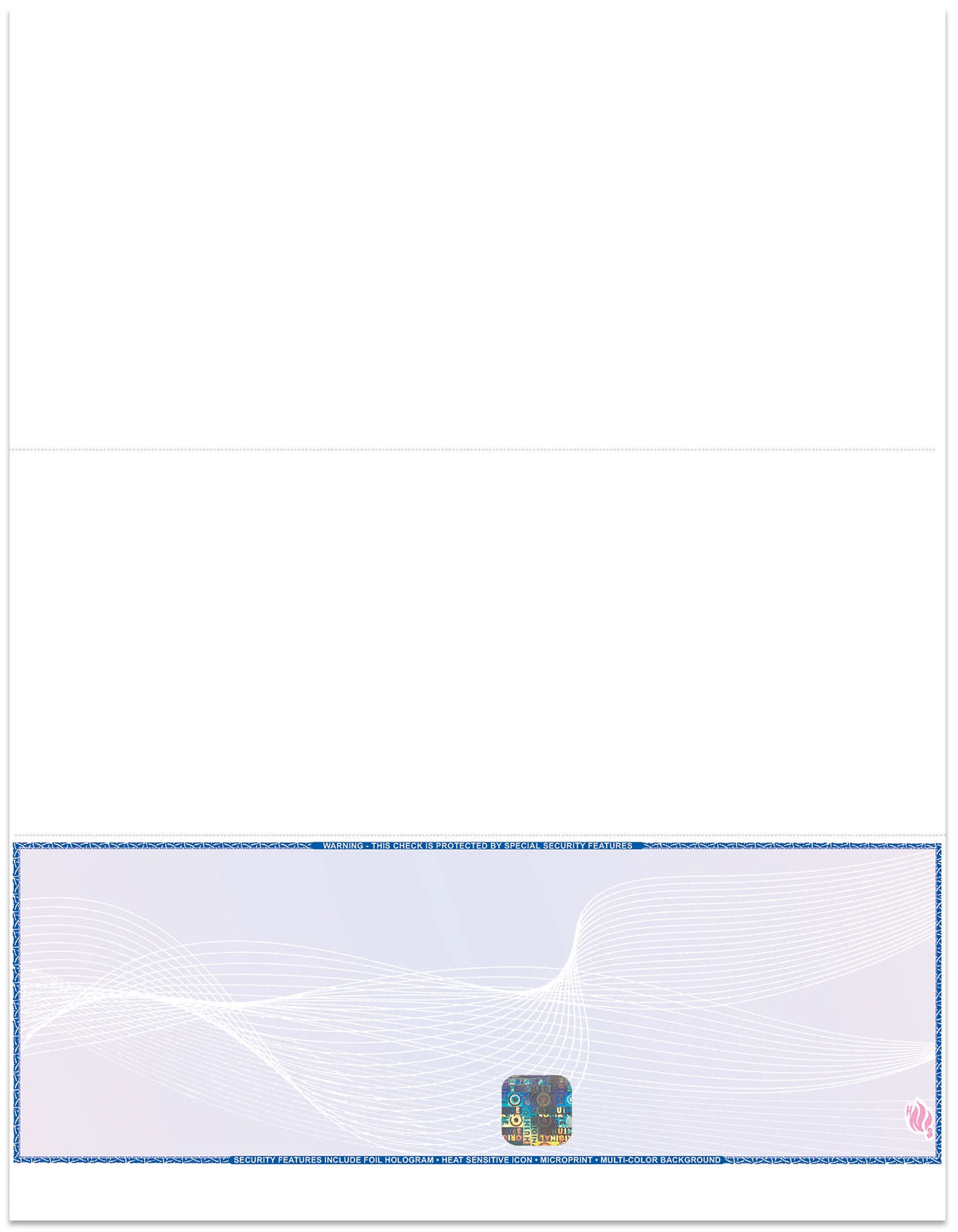 500 Sheets Blue/Maroon Hologram Business Checks N844