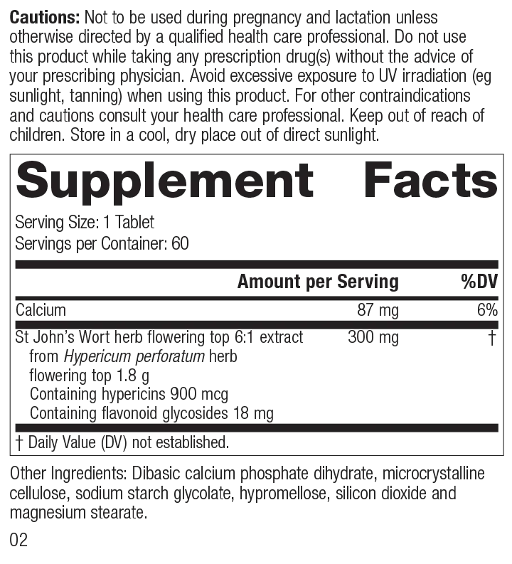 St John's Wort 1.8g 60 Tablets N513759