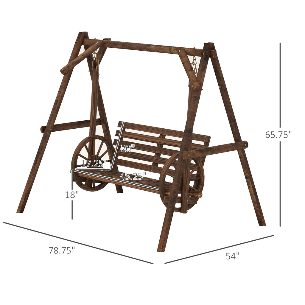 2 Seat Porch Swing with Stand V451