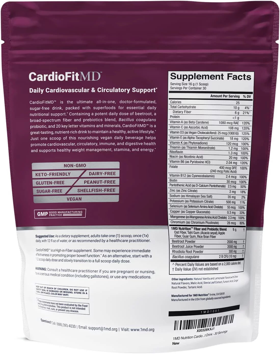 30 Servings Beetroot Powder & Fiber M477