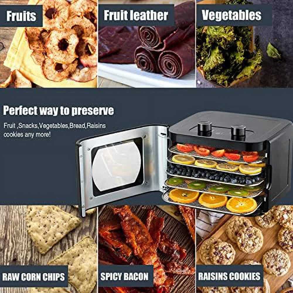 Electric Countertop Food Dehydrator with 4 Stainless Steel Trays X95209