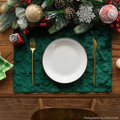 Green Christmas Placemats Set of 4 N478819