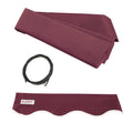 20 x 10 ft. Retractable Awning Fabric Replacement Burgundy L471
