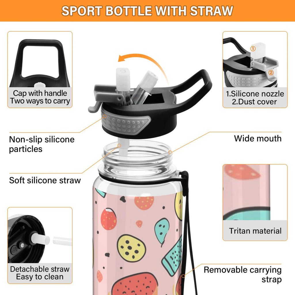 32oz Tritan Leakproof Clear Water Bottle with Straw Z239