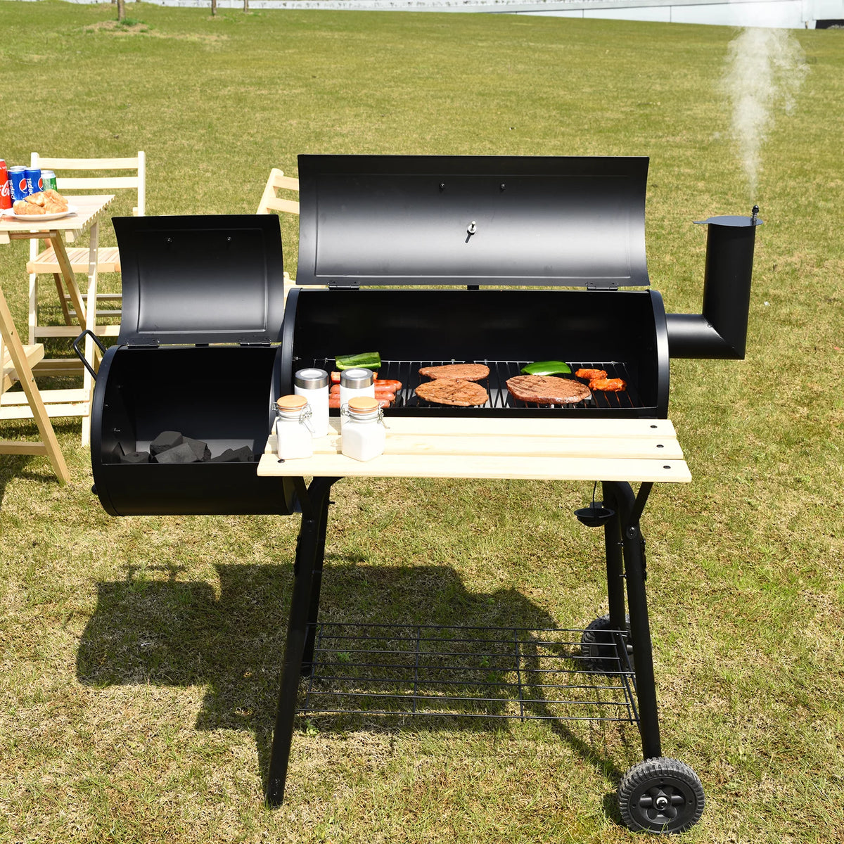 Charcoal BBQ Grill Smoker E446854