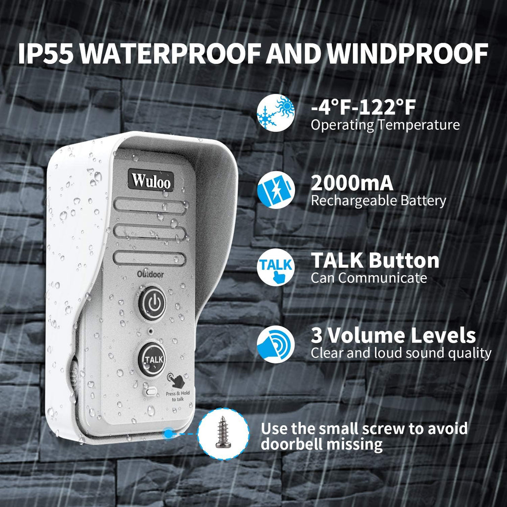 Wireless Intercom Doorbell Chime White D47867