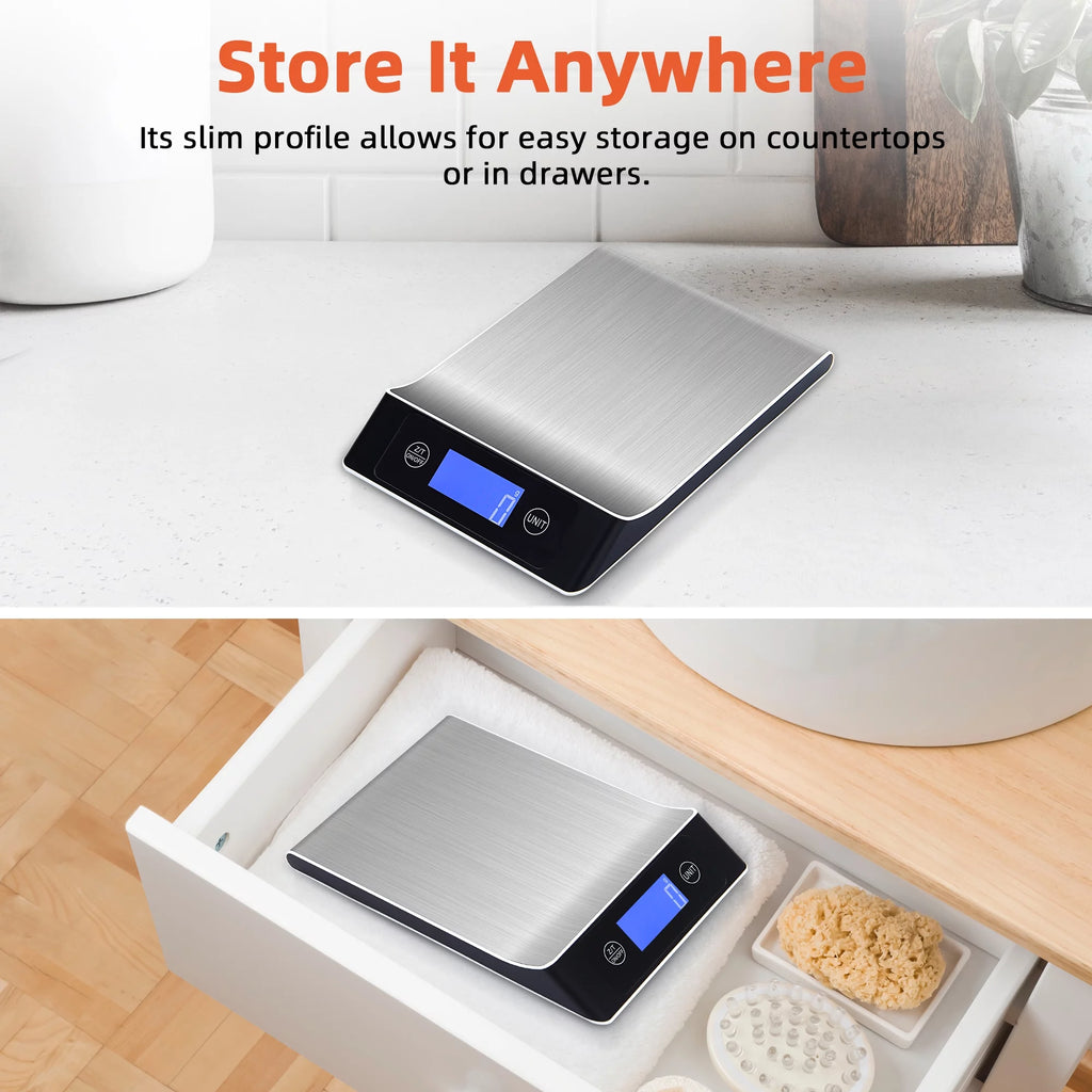 Stainless Steel Digital Kitchen Scale Y44671