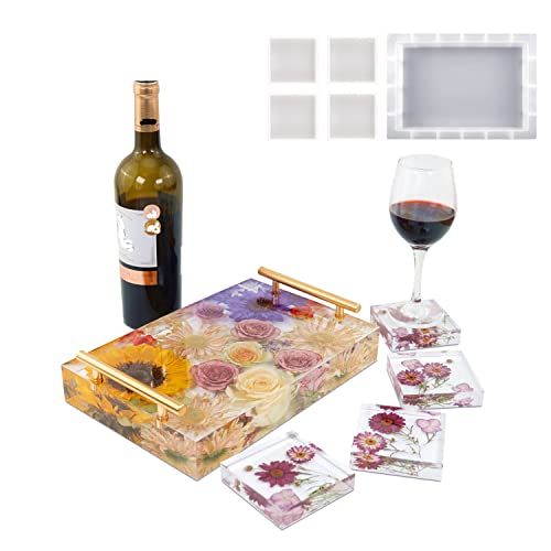 Resin Tray Molds Silicone, 13.5" Large Rectangle Deep Tray Resin Mold U85114