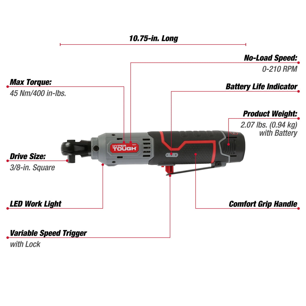 12V Max Lithium-Ion Cordless 3/8-Inch Ratchet with Battery and Charger J564475