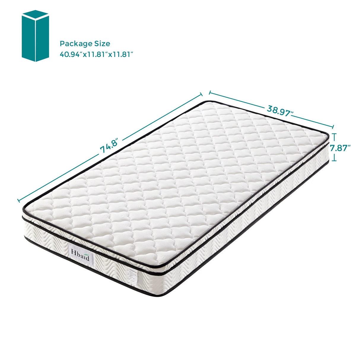 8 Inch Gel Memory Foam Hybrid Twin Mattress I92006