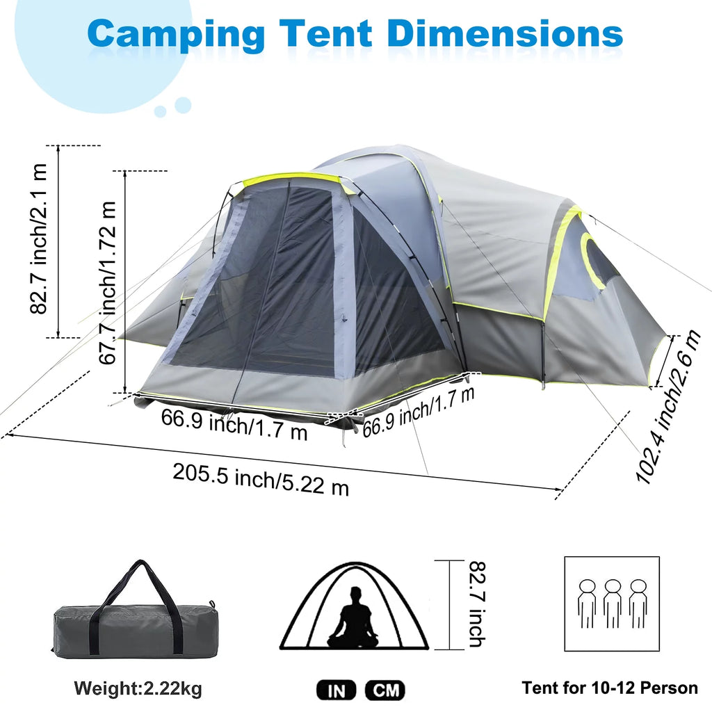 Portable Waterproof 14 Person Double Layer Tent T87840