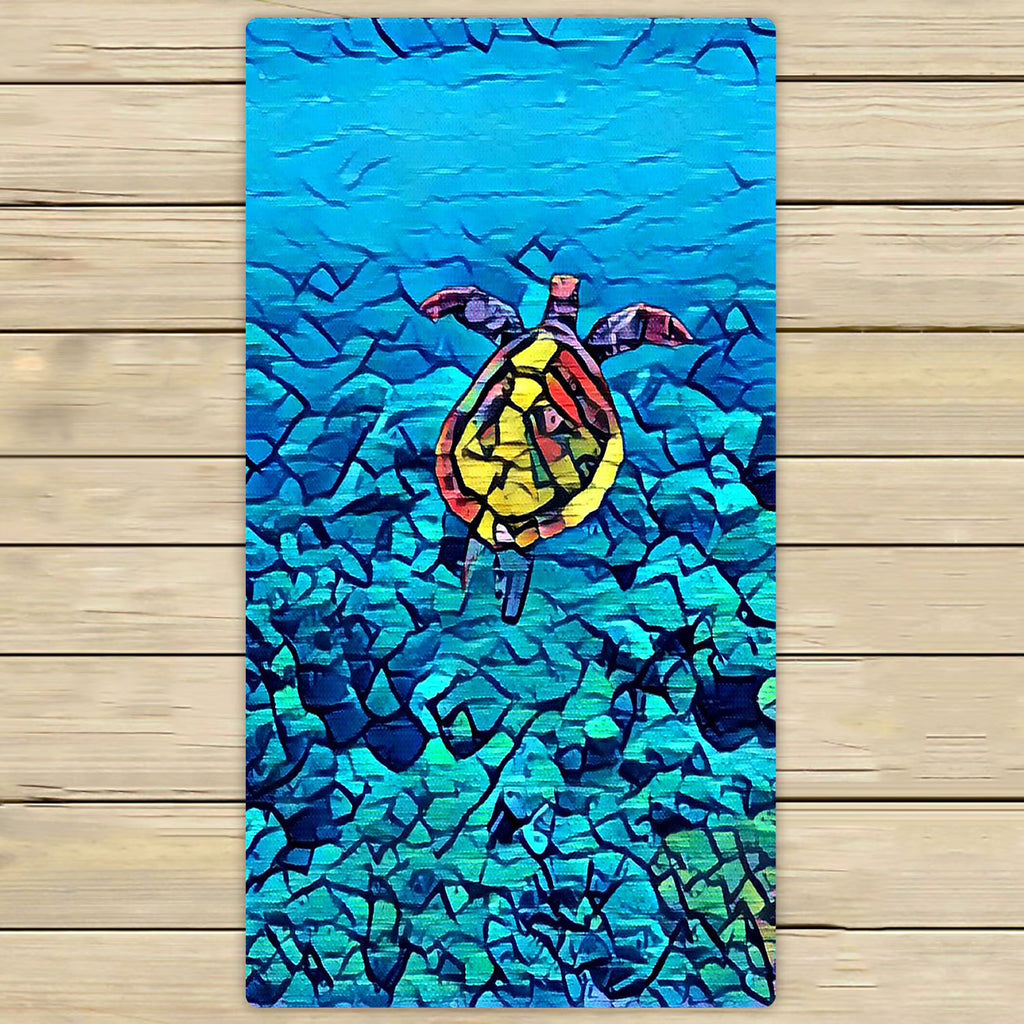 Ocean Animal Turtle Hand Towel 30x56 inches V67617