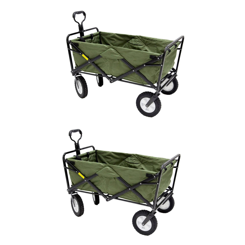 Collapsible Steel Frame Utility Wagon Cart (2 Pack) X1263