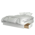 4 Piece Queen Size Walnut and White Bedroom Set J946