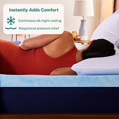 3 Inch Cooling Gel Memory Foam Mattress Topper King Size J607