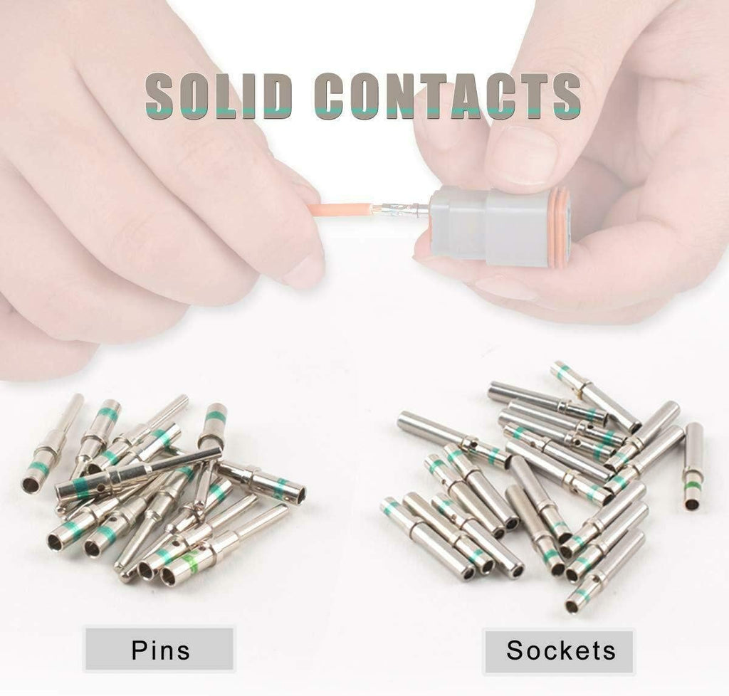 4 Pin Waterproof Electrical Wire Connector with Seal Plug, 3 Sets G641778