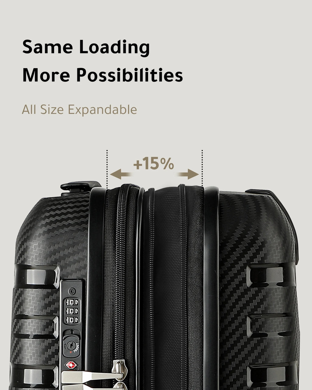 Hardshell Expandable Carry on Luggage with Wheels R522853