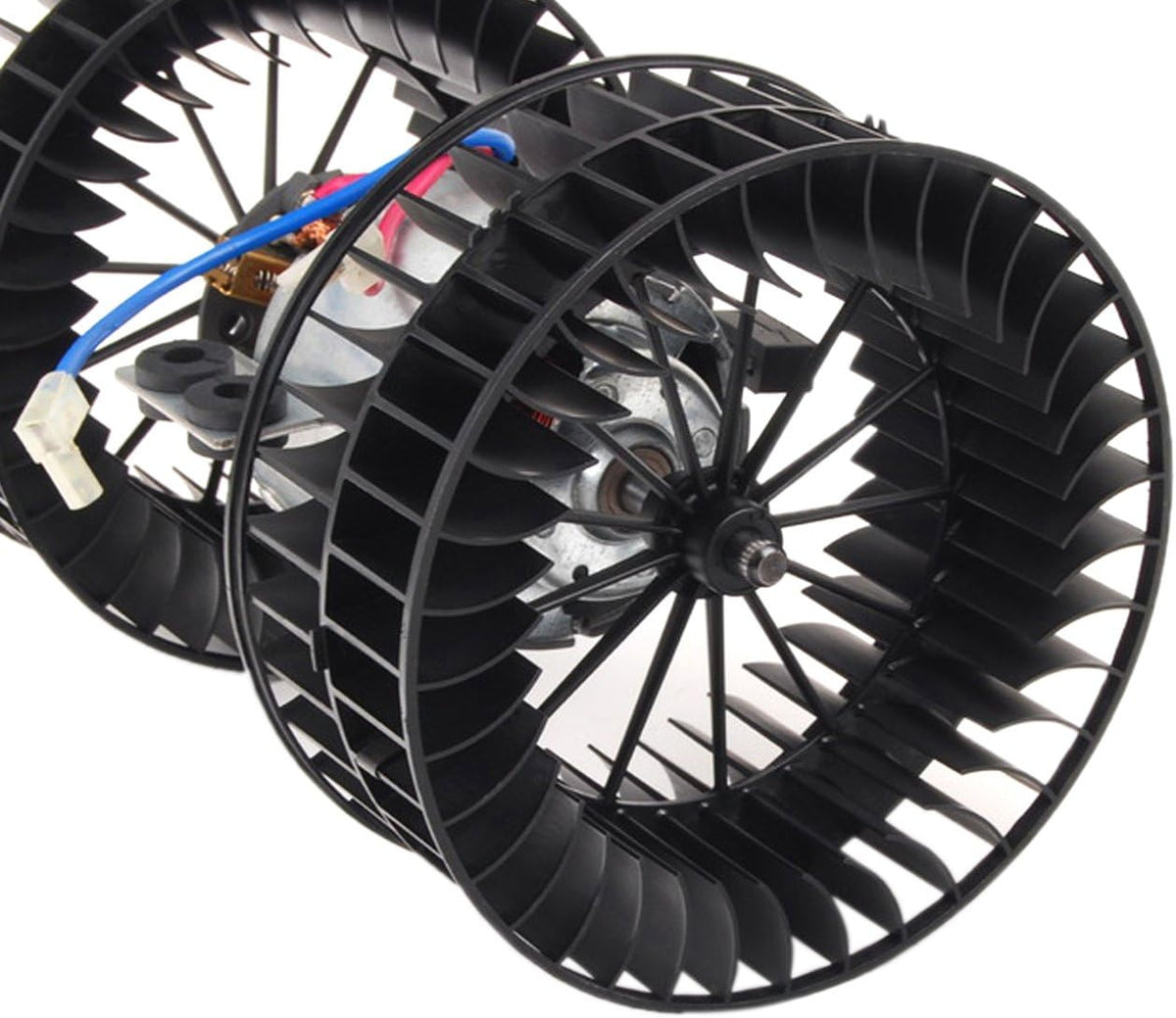 Front Heater Blower Motor with Dual Fan Cage U971