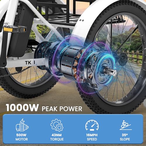 20" Folding 3 Wheels Electric Tricycle with Aluminum Frame J35306