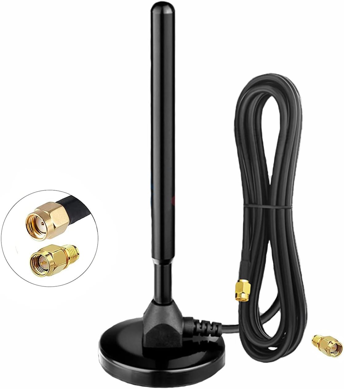 Waterproof 5.8dBi Magnet Base 915MHZ LoRa Gateway Antenna with 10FT Cable Pack of 2 T359996