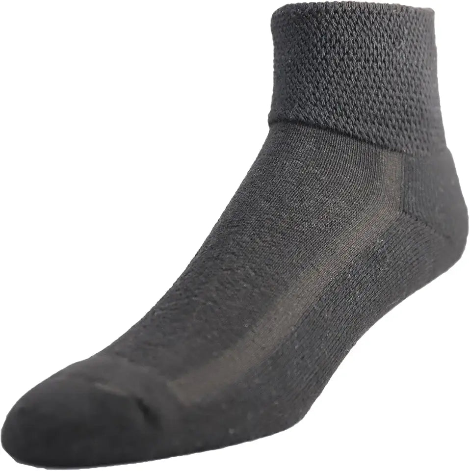 Black Diabetic Ankle Socks L292143