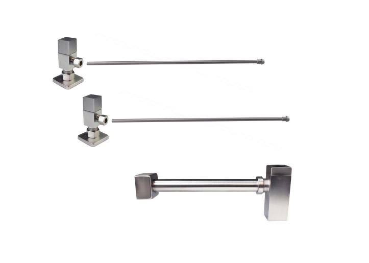 Square European Pedestal Kit Satin Nickel B840401