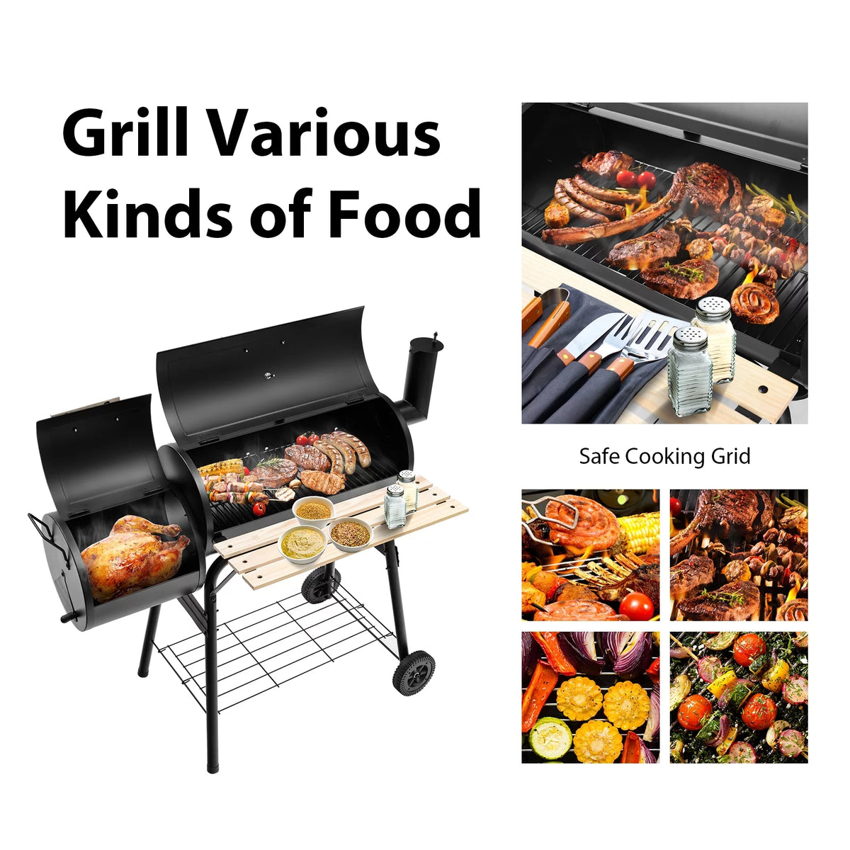 Charcoal BBQ Grill Smoker E446854