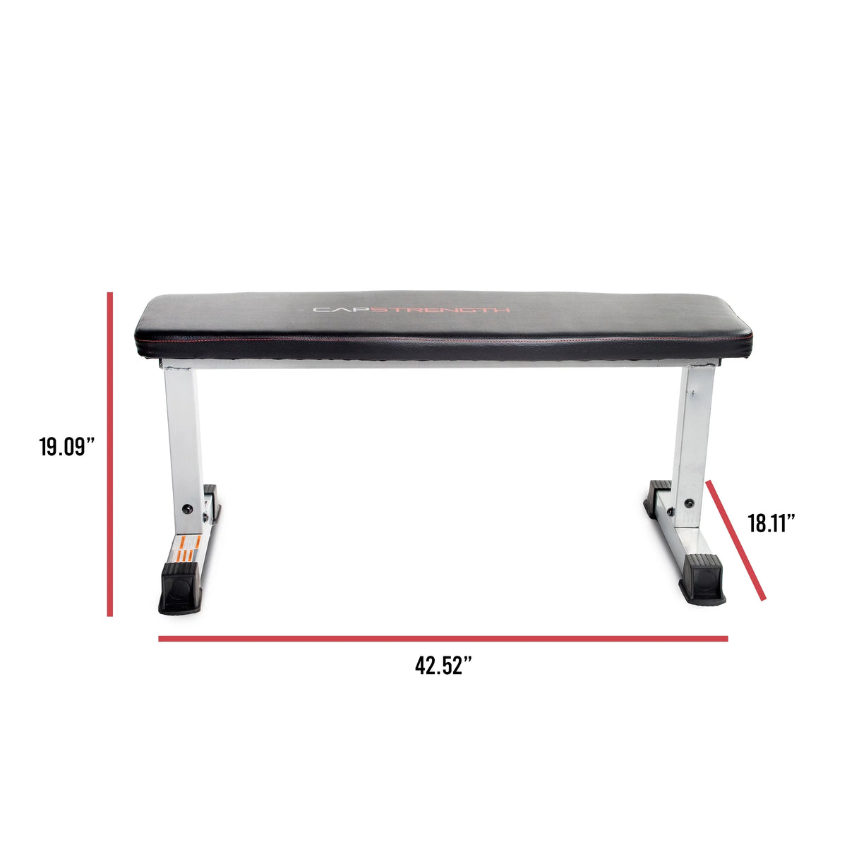 Flat Utility Weight Bench 600 lb Weight Capacity Gray T880