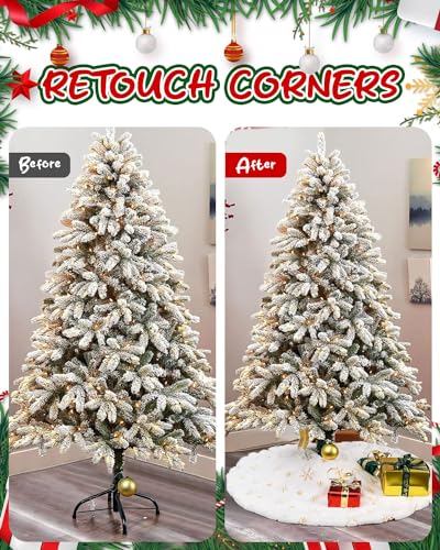 White 48 Inches Faux Fur Christmas Tree Skirt G161
