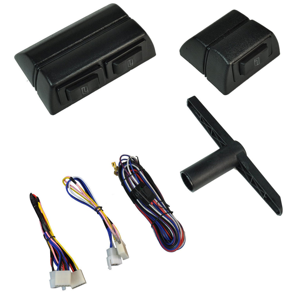 Universal Electric Power Window Lift Regulator Conversion Kit with Switches Wiring and Hardware J6047