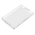 Clear Sturdy Acrylic Serving Tray with Handles H56709