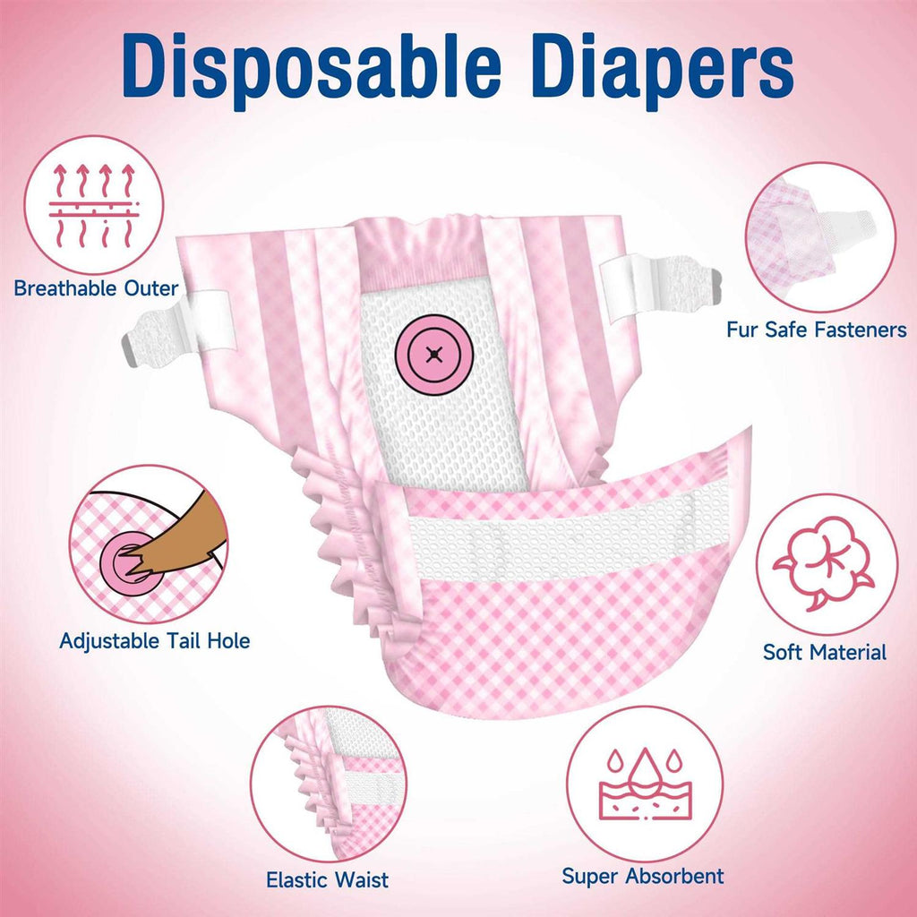 Soft Disposable Female Dog Diapers V850594