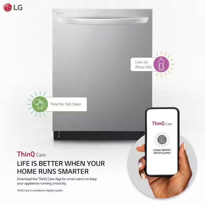 Stainless Steel Top Control Dishwasher with Towel Bar I37920