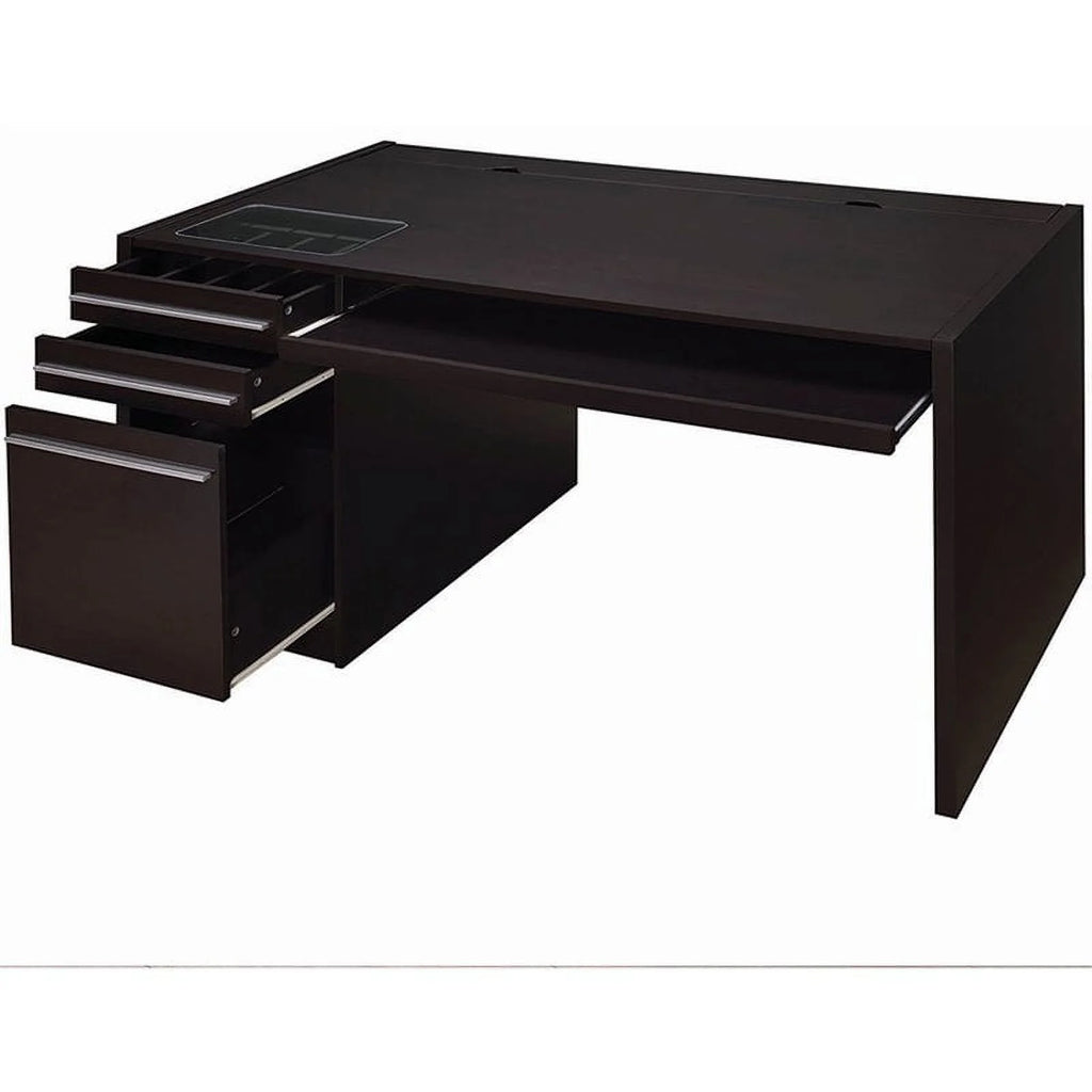 Cappuccino Computer Desk with Drawers O204